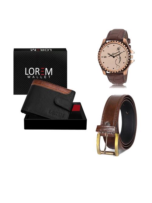 belt, wallet & watch combo - 19240985 - Very Small Image - 1