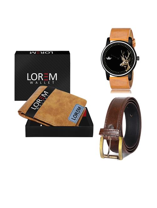 belt, wallet & watch gift combo - 19241225 - Very Small Image - 1