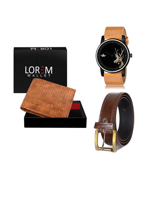 belt, wallet & watch gift combo - 19241256 - Very Small Image - 1