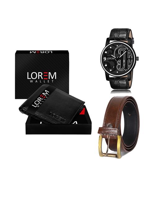 belt, wallet & watch gift combo - 19241307 - Very Small Image - 1