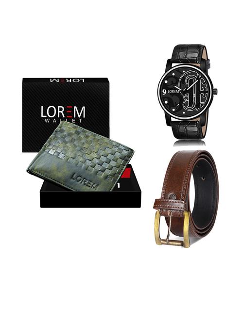 belt, wallet & watch gift combo - 19241344 - Very Small Image - 1