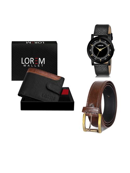 belt, wallet & watch gift combo - 19241345 - Very Small Image - 1