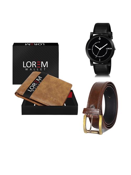 belt, wallet & watch gift combo - 19241378 - Very Small Image - 1