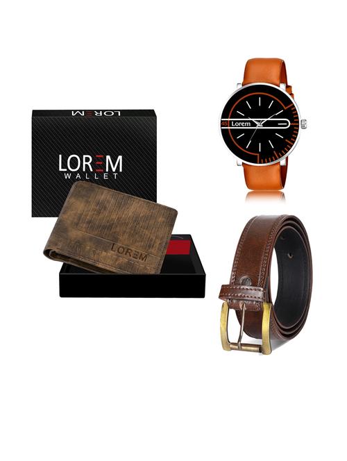 belt, wallet & watch gift combo - 19241401 - Very Small Image - 1