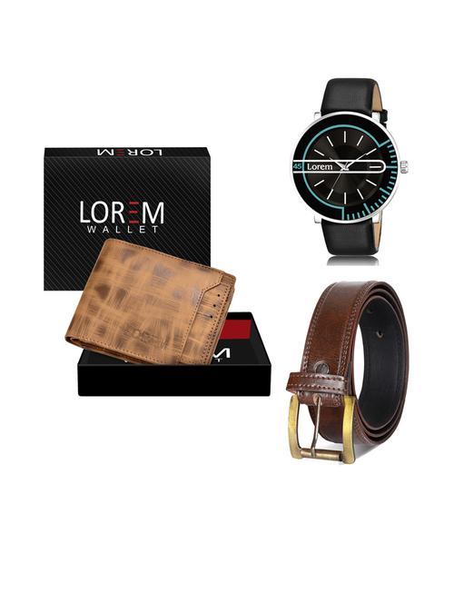 belt, wallet & watch gift combo - 19241464 - Very Small Image - 1
