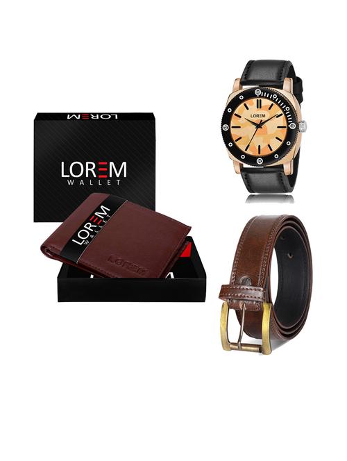 belt, wallet & watch gift combo - 19241496 - Very Small Image - 1
