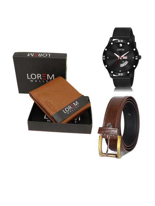belt, wallet & watch gift combo - 19241507 - Very Small Image - 1