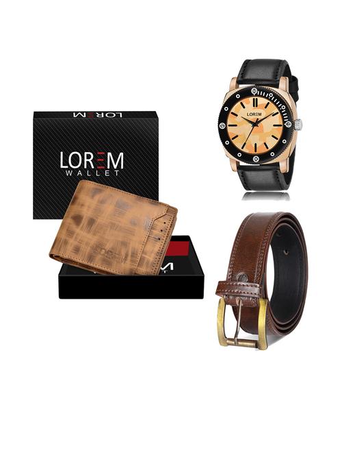 belt, wallet & watch gift combo - 19241513 - Very Small Image - 1