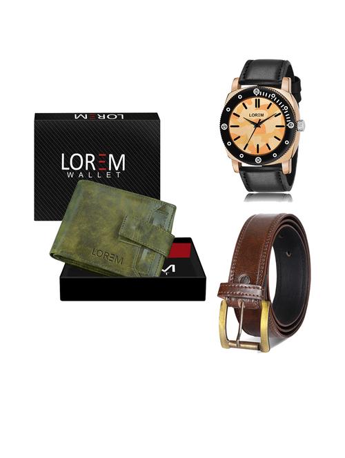 belt, wallet & watch gift combo - 19241516 - Very Small Image - 1