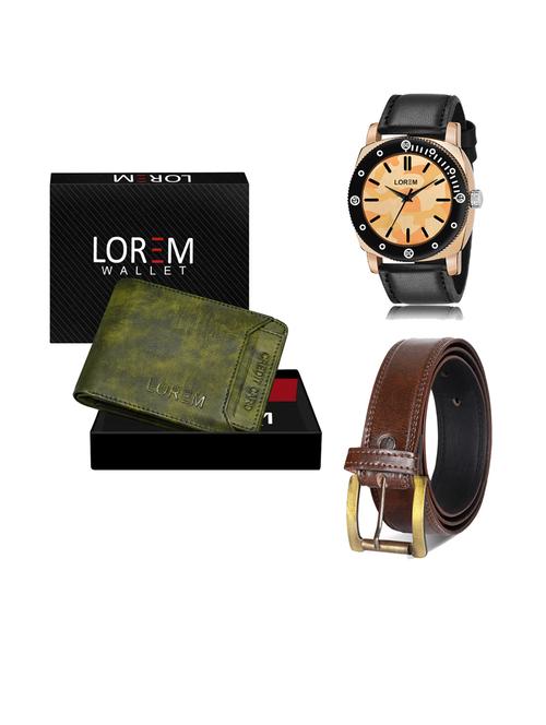 belt, wallet & watch gift combo - 19241529 - Very Small Image - 1