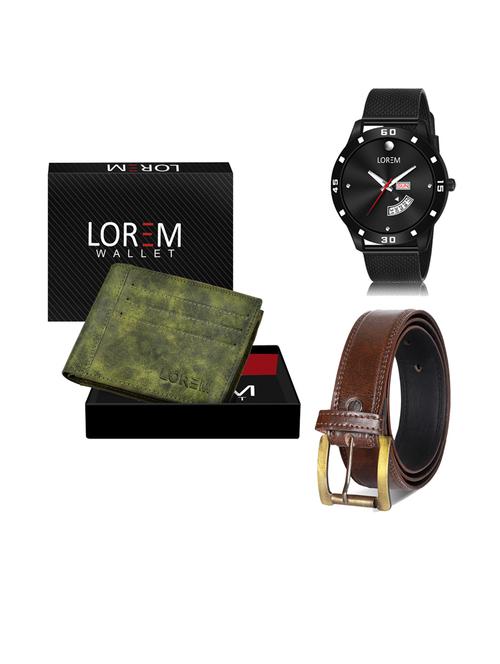 belt, wallet & watch gift combo - 19241532 - Very Small Image - 1