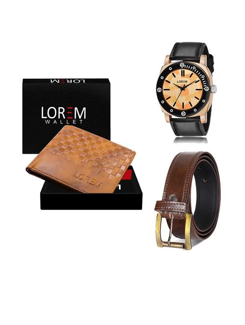 belt, wallet & watch gift combo - 19241554 - Very Small Image - 1