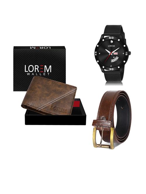 belt, wallet & watch gift combo - 19241556 - Very Small Image - 1