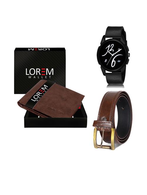 belt, wallet & watch gift combo - 19241995 - Very Small Image - 1