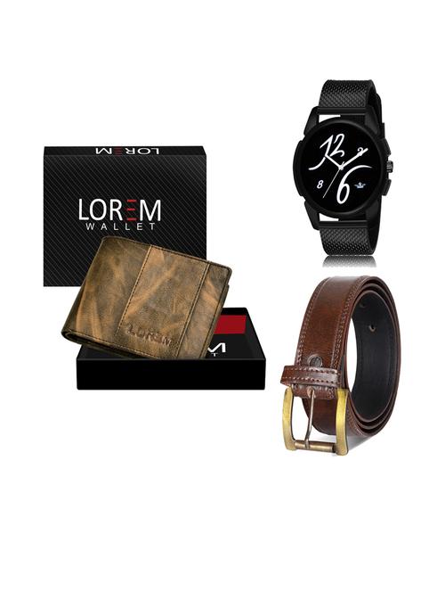 belt, wallet & watch gift combo - 19242003 - Very Small Image - 1