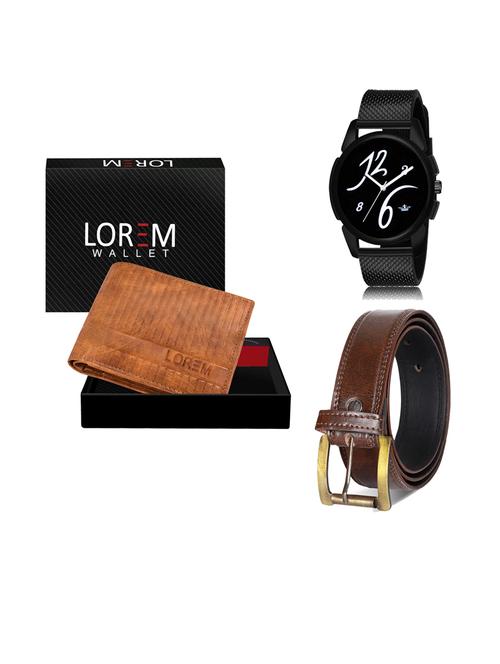 belt, wallet & watch gift combo - 19242012 - Very Small Image - 1