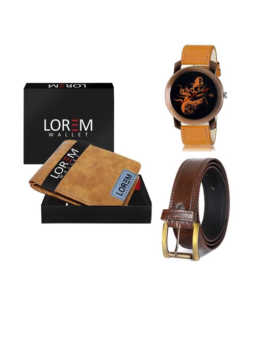 belt, wallet & watch gift combo - 19242129 - Very Small Image - 1