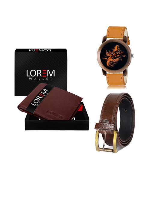 belt, wallet & watch gift combo - 19242132 - Very Small Image - 1