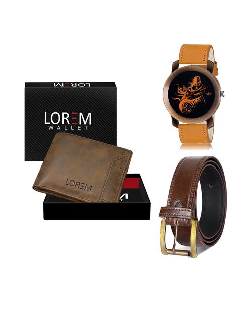belt, wallet & watch gift combo - 19242142 - Very Small Image - 1