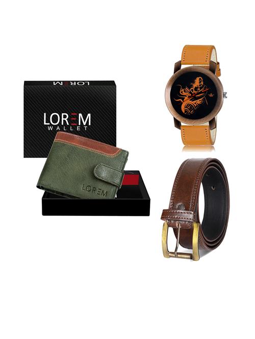 belt, wallet & watch combo - 19242164 - Very Small Image - 1