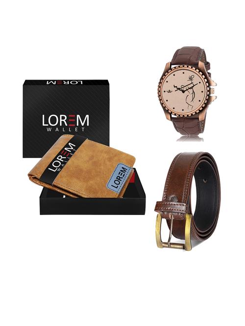belt, wallet & watch combo - 19242174 - Very Small Image - 1