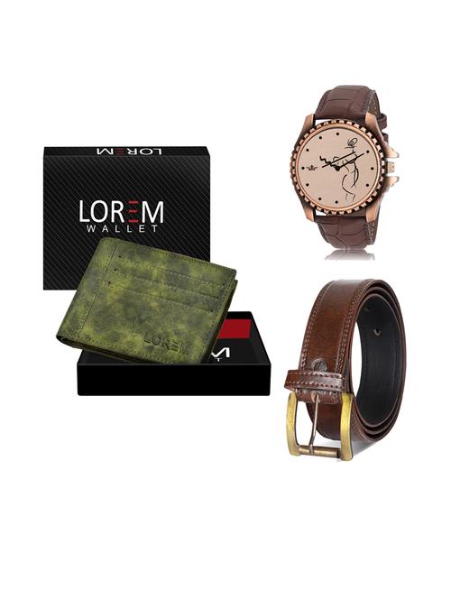 belt, wallet & watch combo - 19242180 - Very Small Image - 1