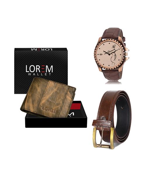 belt, wallet & watch combo - 19242183 - Very Small Image - 1