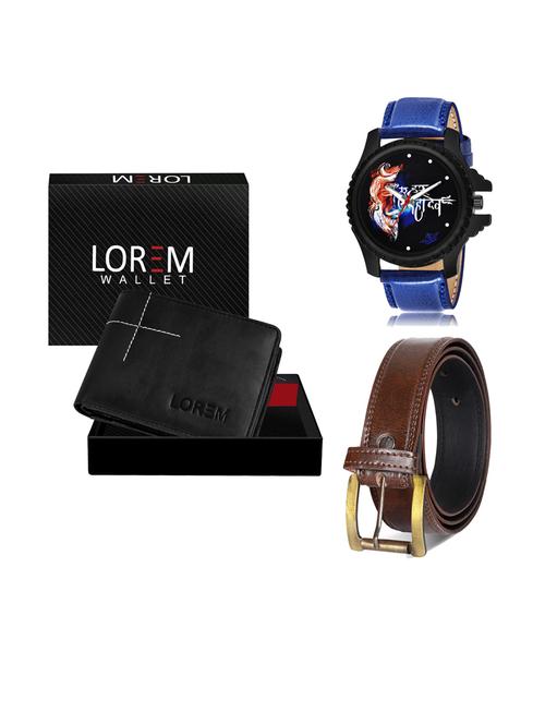 belt, wallet & watch combo - 19242248 - Very Small Image - 1