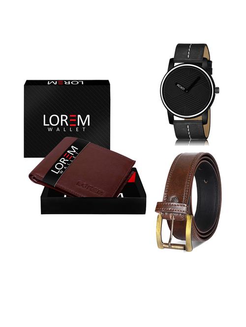 belt, wallet & watch combo - 19242267 - Very Small Image - 1