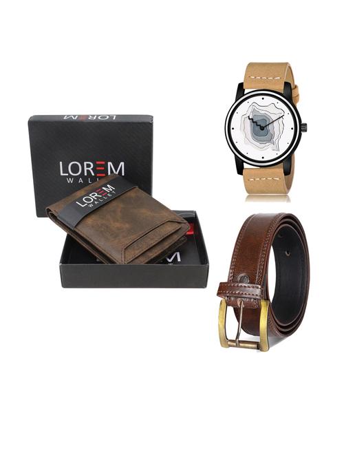belt, wallet & watch combo - 19242303 - Very Small Image - 1