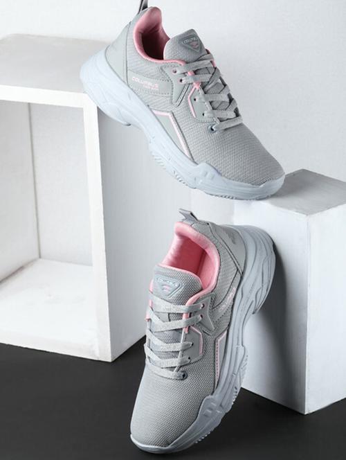 grey mesh laceup sports shoes - 19242794 - Very Small Image - 1
