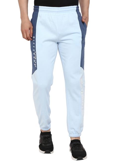 light blue colourblocked full length track pant - 19243032 - Very Small Image - 1