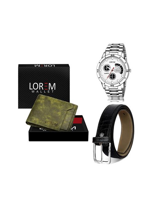 belt, wallet & watch gift combo - 19243177 - Very Small Image - 1