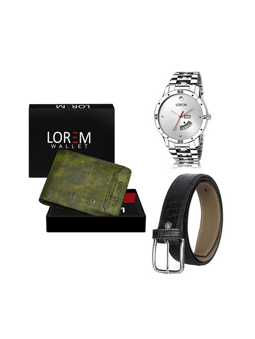 belt, wallet & watch gift combo - 19243782 - Very Small Image - 1