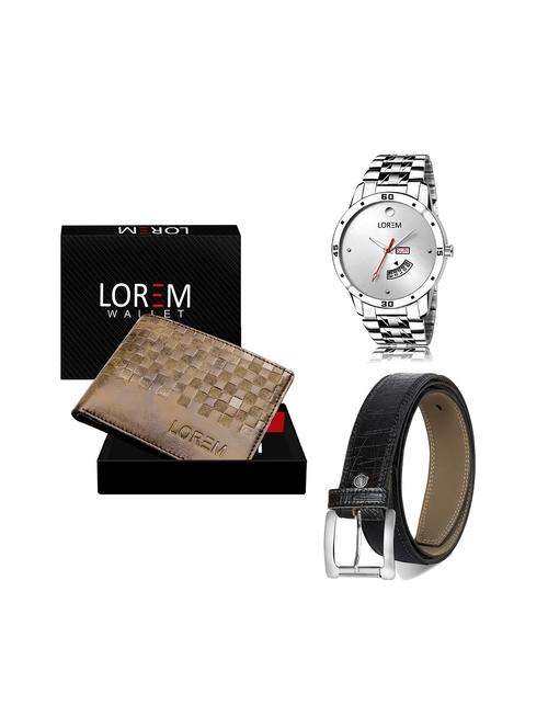 belt, wallet & watch gift combo - 19243834 - Very Small Image - 1