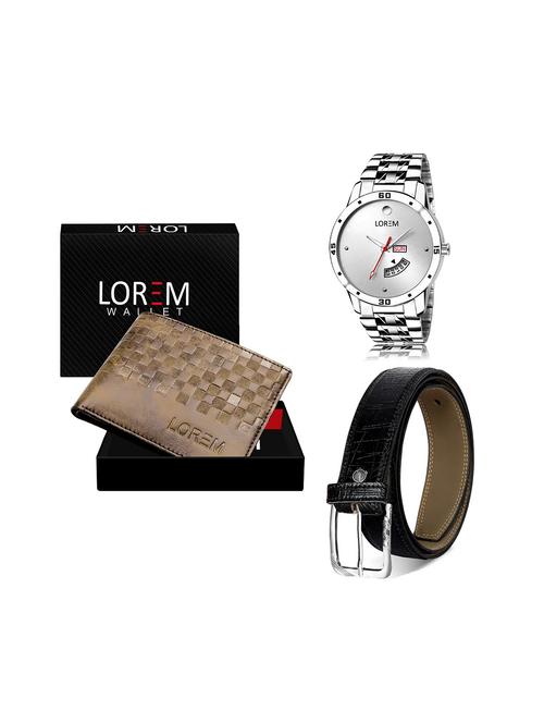 belt, wallet & watch gift combo - 19243837 - Very Small Image - 1