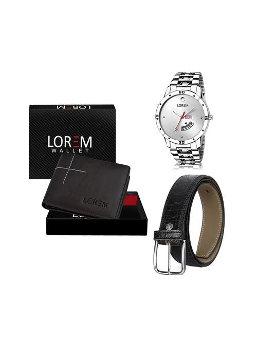 belt, wallet & watch gift combo - 19243866 - Very Small Image - 1