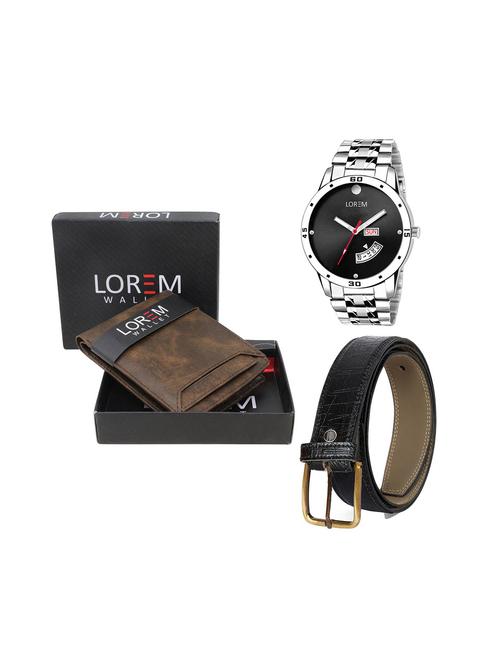 belt, wallet & watch gift combo - 19243919 - Very Small Image - 1