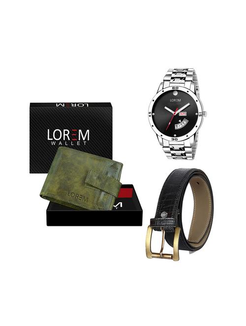 belt, wallet & watch gift combo - 19244019 - Very Small Image - 1