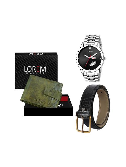 belt, wallet & watch gift combo - 19244021 - Very Small Image - 1