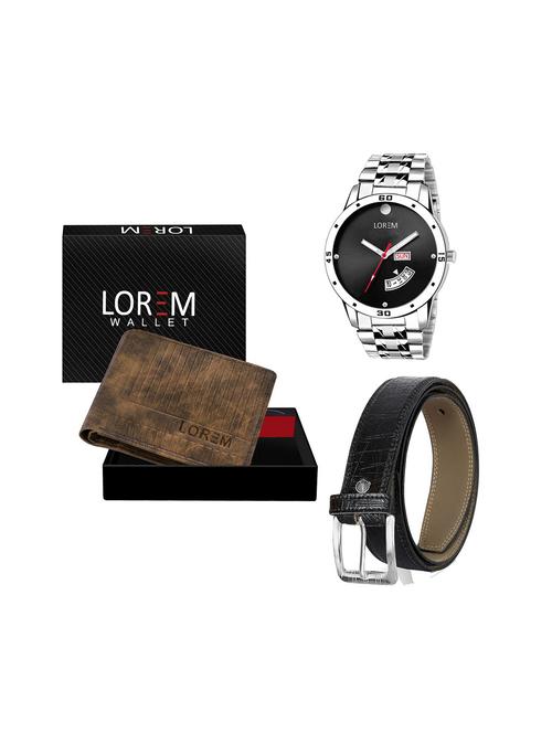 belt, wallet & watch gift combo - 19244060 - Very Small Image - 1