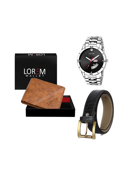 belt, wallet & watch gift combo - 19244085 - Very Small Image - 1