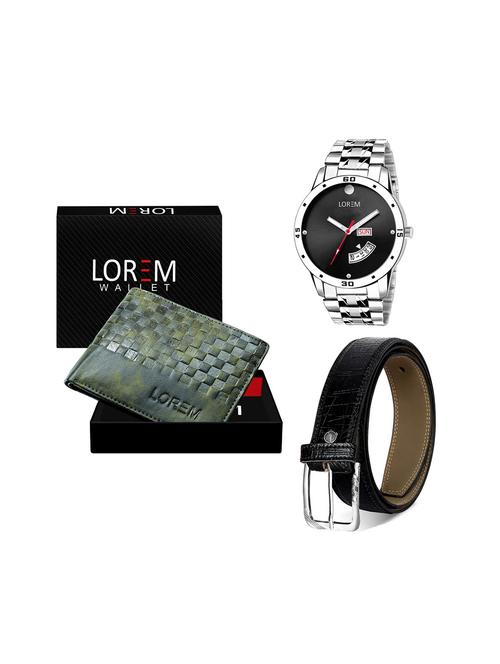 belt, wallet & watch gift combo - 19244119 - Very Small Image - 1