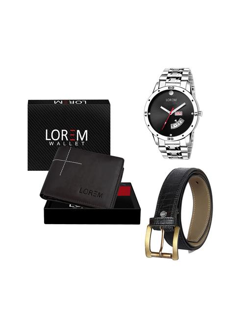 belt, wallet & watch gift combo - 19244133 - Very Small Image - 1