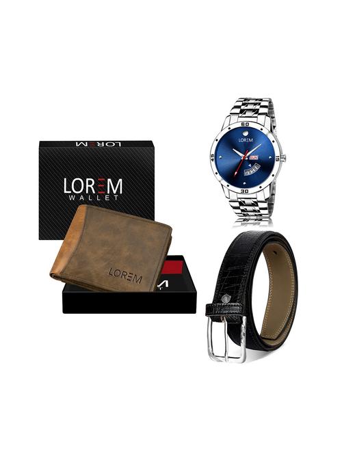 belt, wallet & watch gift combo - 19244317 - Very Small Image - 1