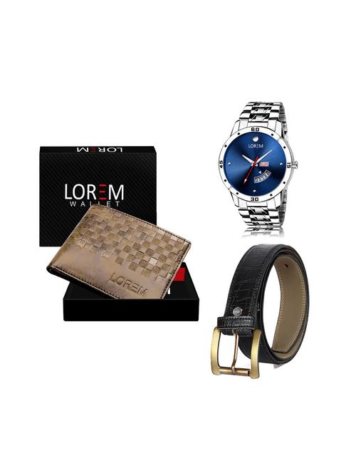 belt, wallet & watch gift combo - 19244373 - Very Small Image - 1