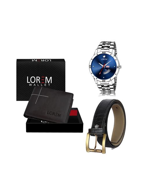 belt, wallet & watch gift combo - 19244403 - Very Small Image - 1