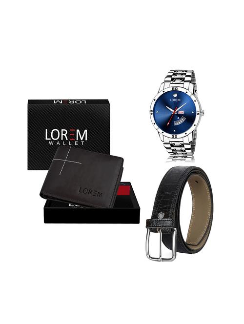 belt, wallet & watch gift combo - 19244406 - Very Small Image - 1
