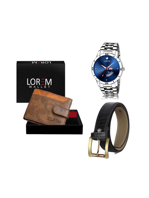 belt, wallet & watch gift combo - 19244421 - Very Small Image - 1