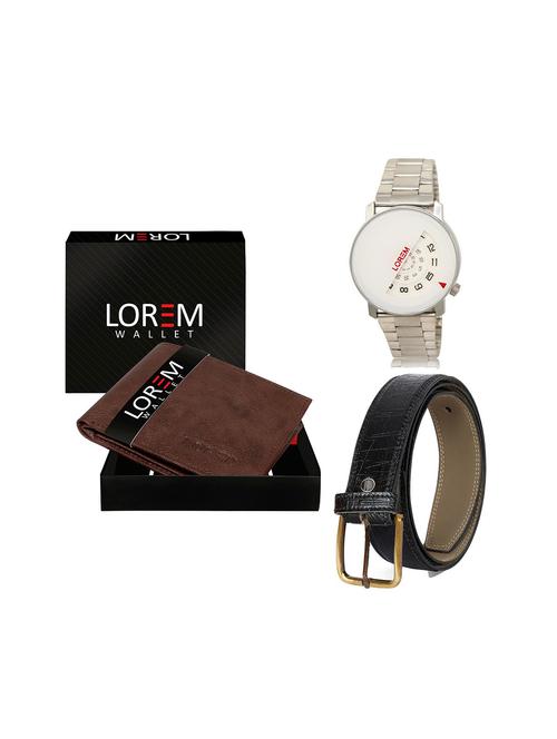 belt, wallet & watch gift combo - 19244501 - Very Small Image - 1